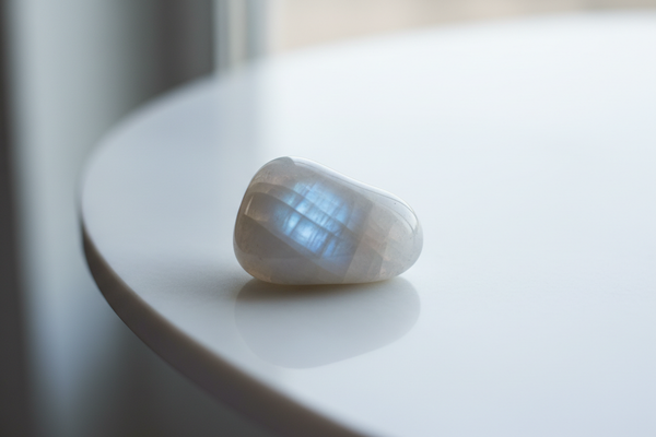 Pierre de Lune authentique avec reflets nacrés