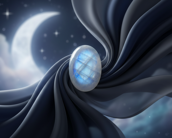 Pierre de Lune naturelle aux reflets doux et lumineux