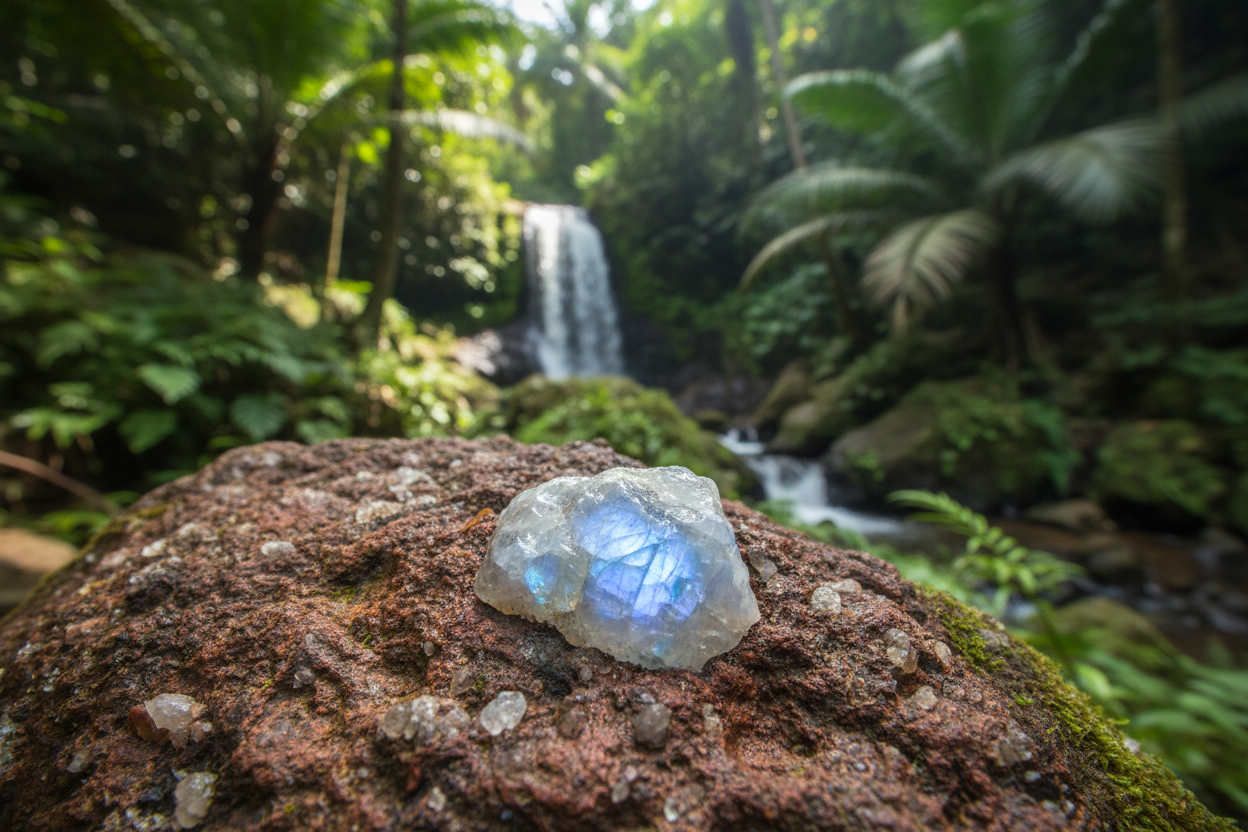 pierre de lune Sri Lanka bleue qualité premium