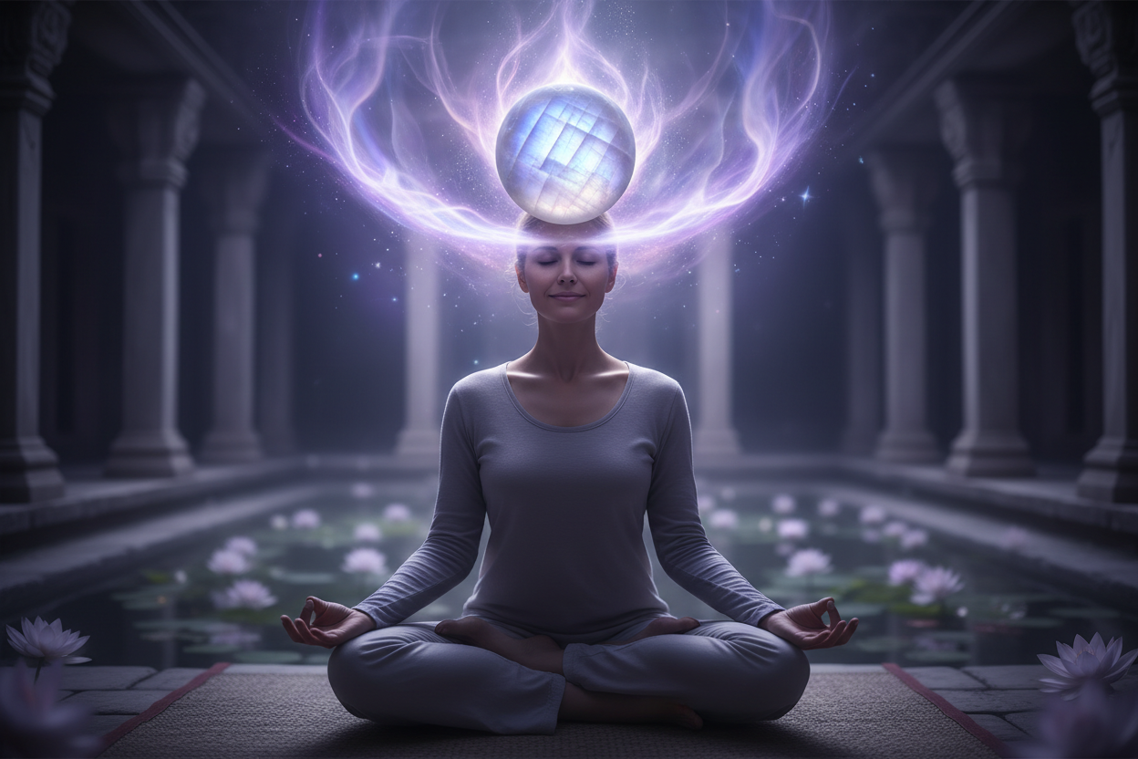pierre de lune chakra couronne méditation lithothérapie