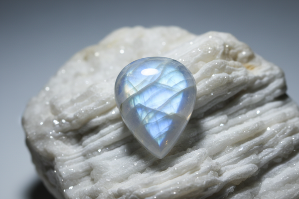 Pierre de Lune naturelle aux reflets doux et lumineux