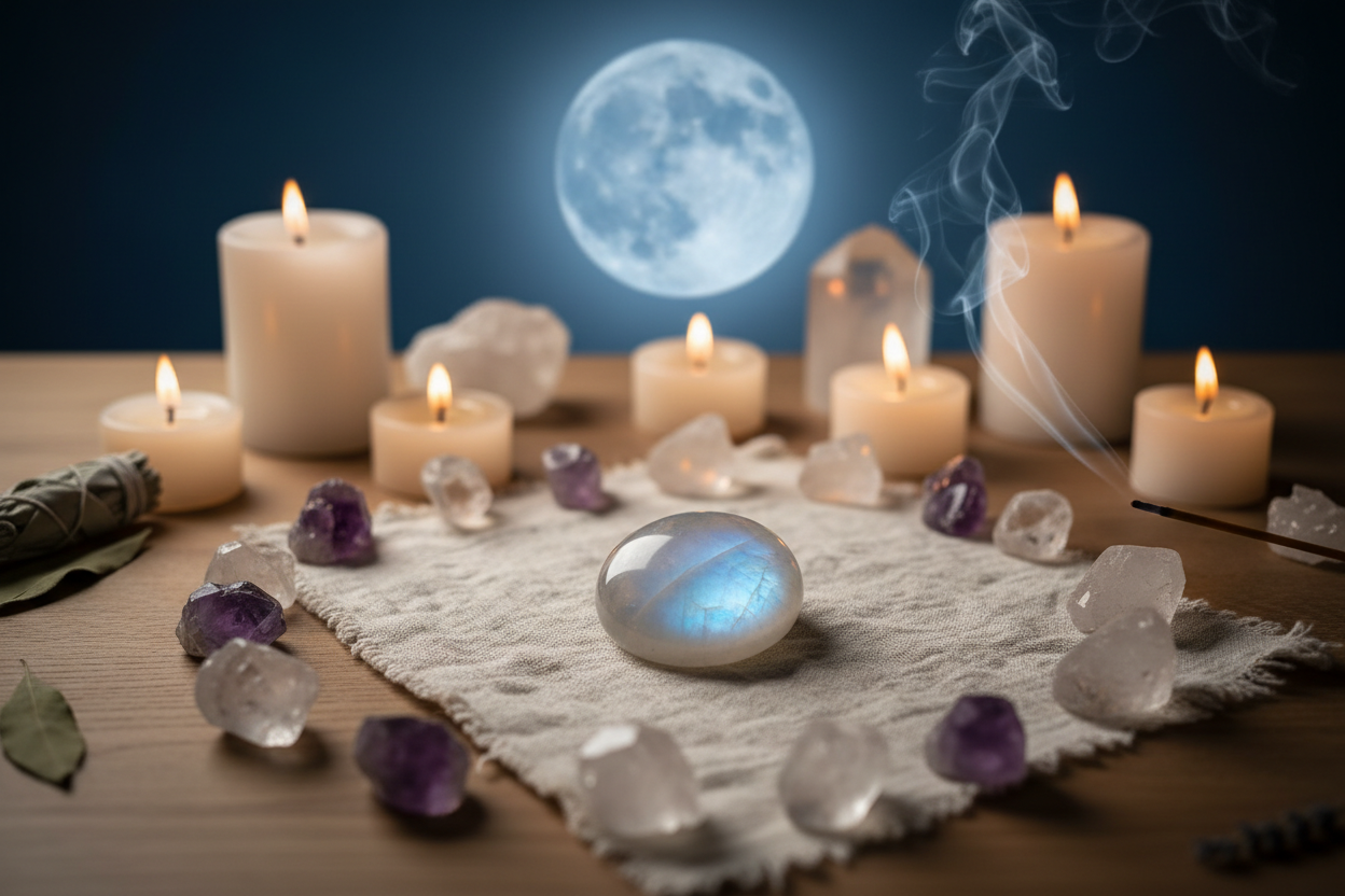 signification pierre de lune symbolique lunaire
