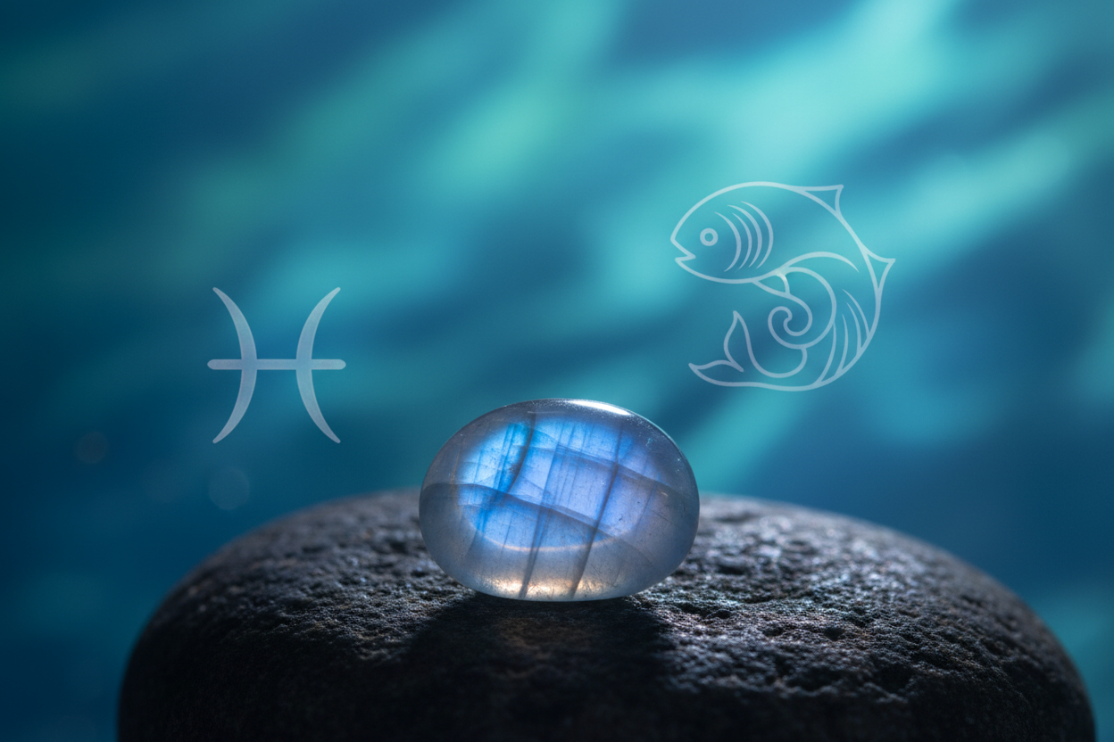 pierre de lune signe poissons énergie spirituelle astrologie