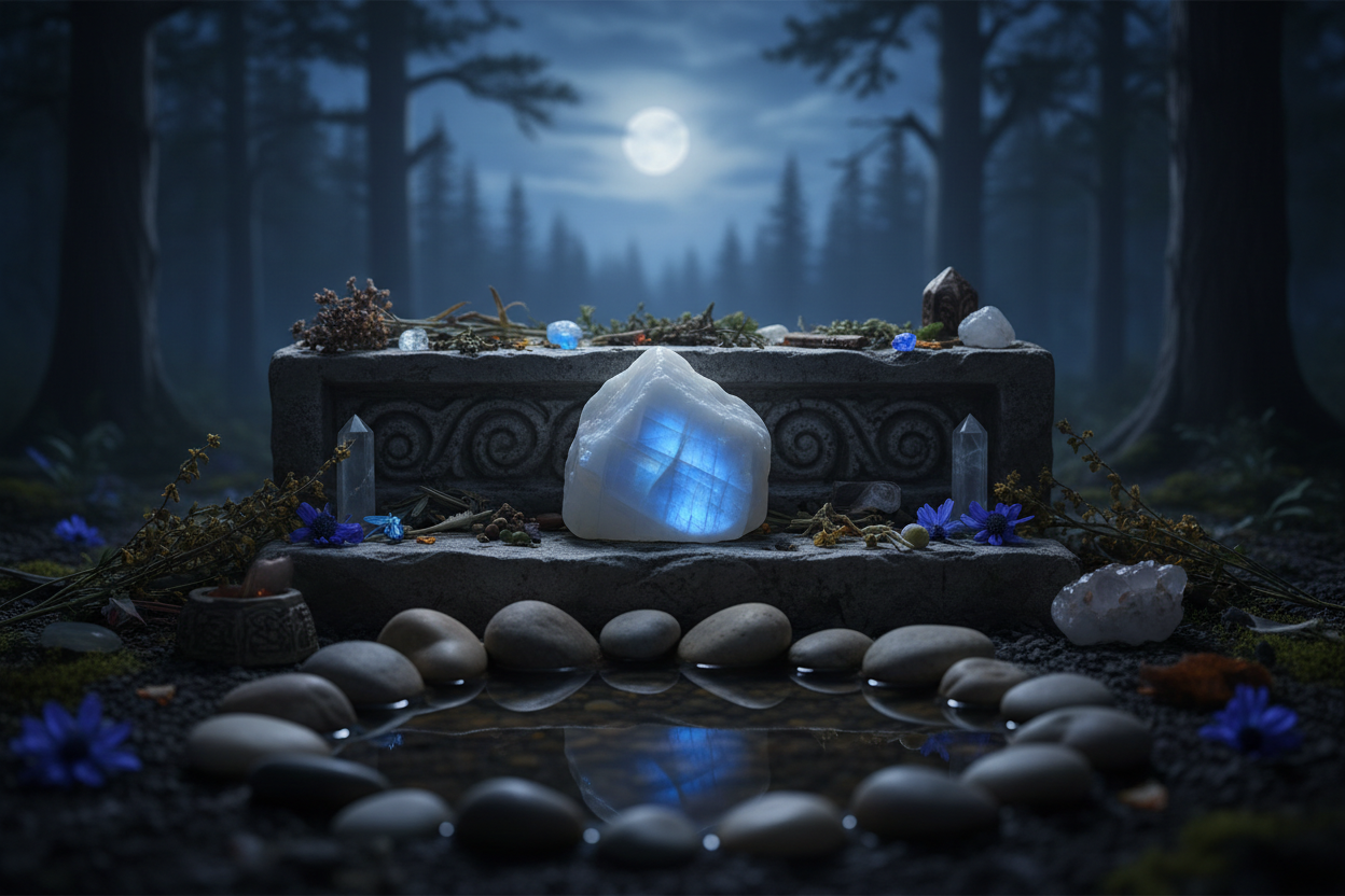 pierre de lune spiritualité lithothérapie