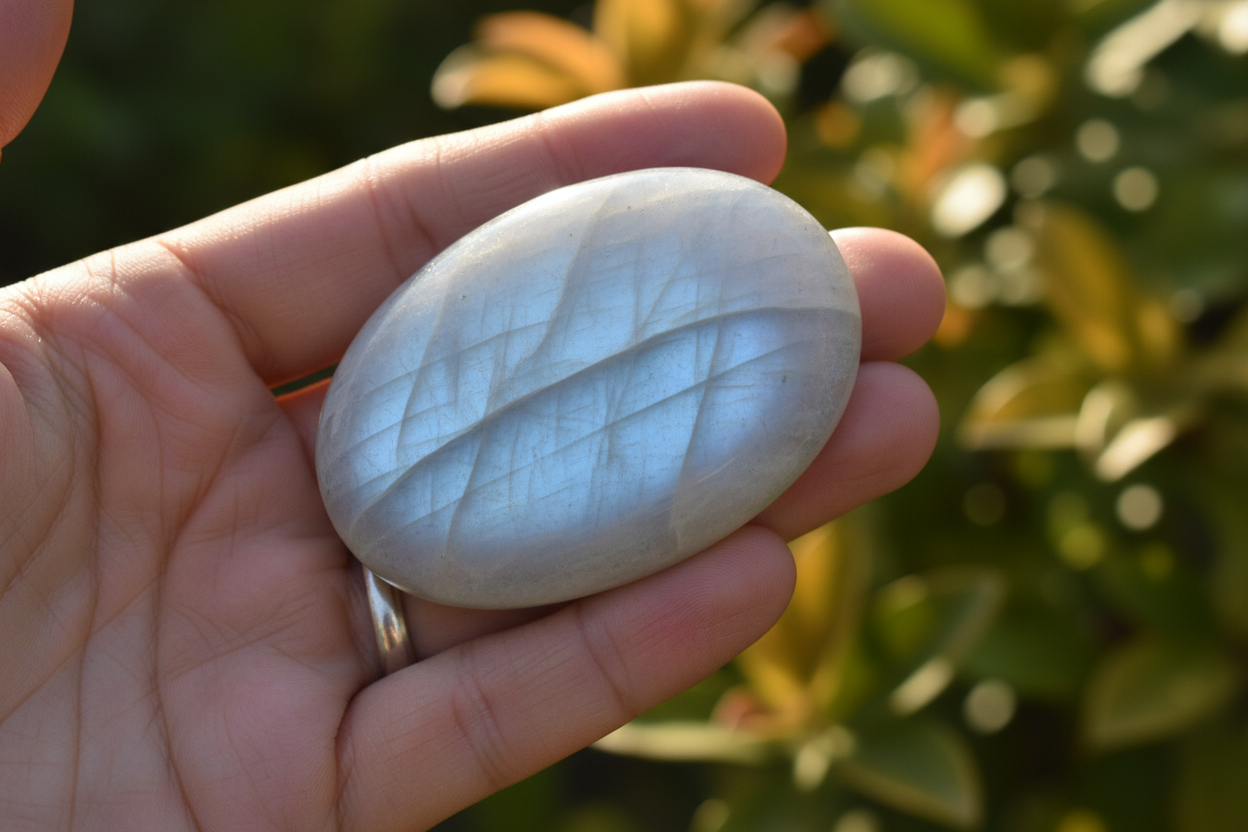 tester pierre de lune lumière naturelle