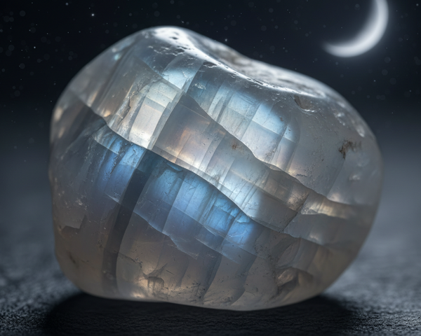 pierre de lune sommeil lithothérapie reflets bleutés