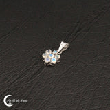 Pendentif pierre de lune fleur argent 925 (Marguerite)