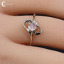 Bague Pierre de Lune (Elégance) femme argent 925 rhodié, très petite pierre ronde 4mm