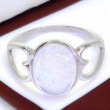 Bague Pierre de Lune Classique Ovale Argent 925 (Thalia)