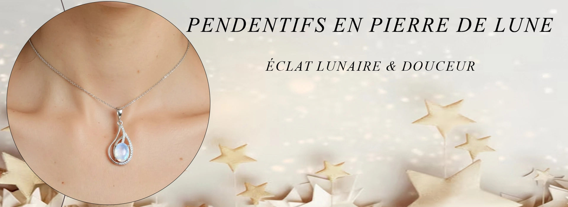 Pendentif pierre de lune - 123 pierre de une