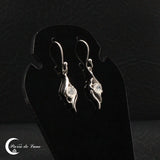 Boucles d'oreilles pierre de lune facettées argent 925 (Odéone)