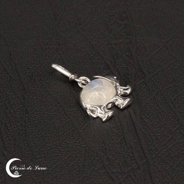 Bijou femme : Pendentif Pierre de Lune (Eléphanto) ovale, design majestueux en argent 925.
