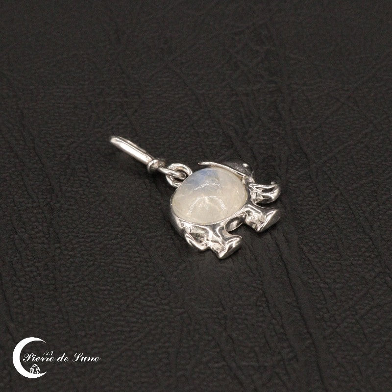 Bijou femme : Pendentif Pierre de Lune (Eléphanto) ovale, design majestueux en argent 925.