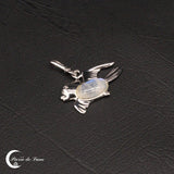 Pendentif pierre de lune ovale argent 925 (Aves)