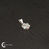Pendentif pierre de lune fleur argent 925 (Marguerite)