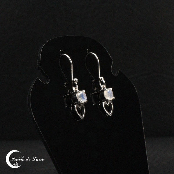 Profil des Boucles d’oreilles Pierre de Lune (Merveille) avec crochet argent