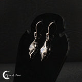Boucles d'oreilles pierre de lune facettées argent 925 (Odéone)