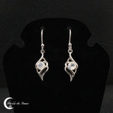 Boucles d'oreilles pierre de lune facettées argent 925 (Odéone)
