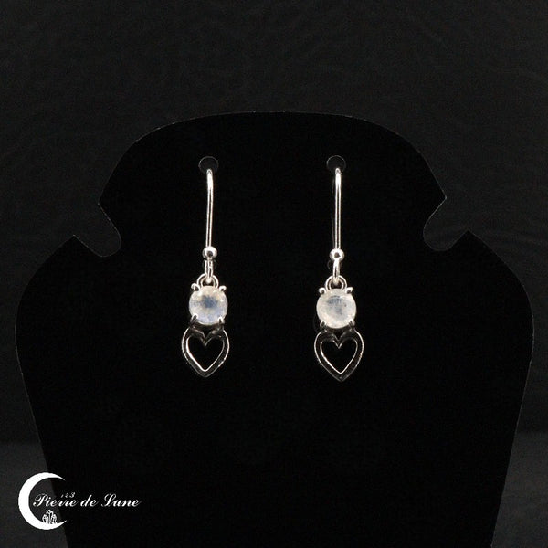 Boucles d’oreilles Pierre de Lune (Merveille) facettées en argent 925