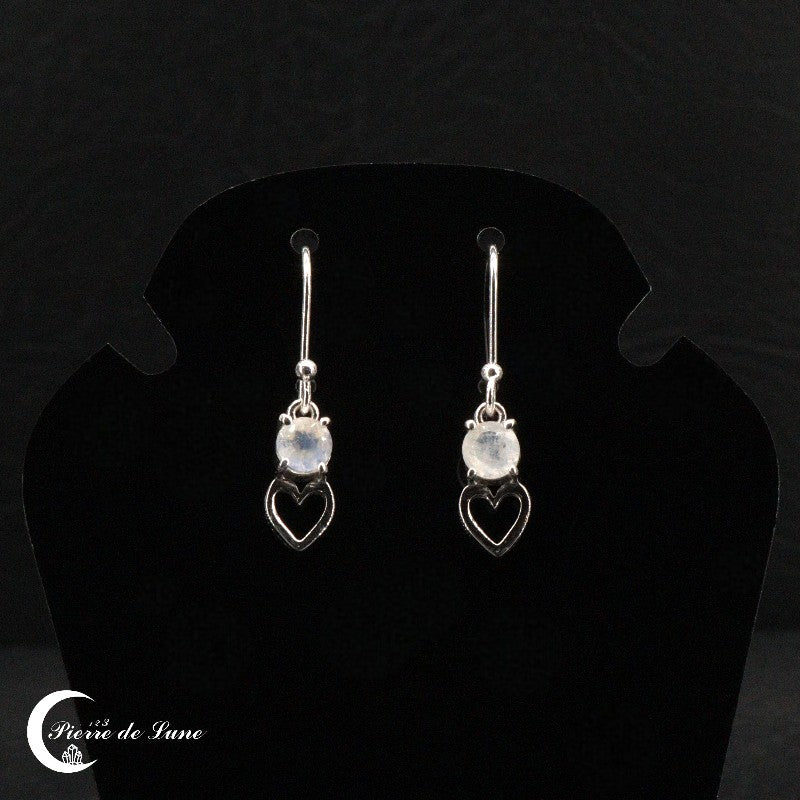Boucles d’oreilles Pierre de Lune (Merveille) facettées en argent 925