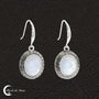 Système d'attache crochet des Boucles d'oreilles Pierre de Lune (Lysandre).