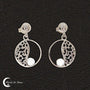 Savoir-faire artisanal : Boucles d'oreilles Pierre de Lune (Eclipse).