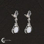 Artisanat de qualité : Boucles d'oreilles Pierre de Lune (Hélios).