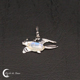 Pendentif pierre de lune ovale argent 925 (Aves)
