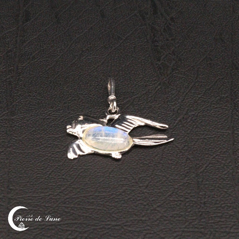 Le pendentif Pierre de Lune (Aves), soulignant son élégance et sa taille remarquable