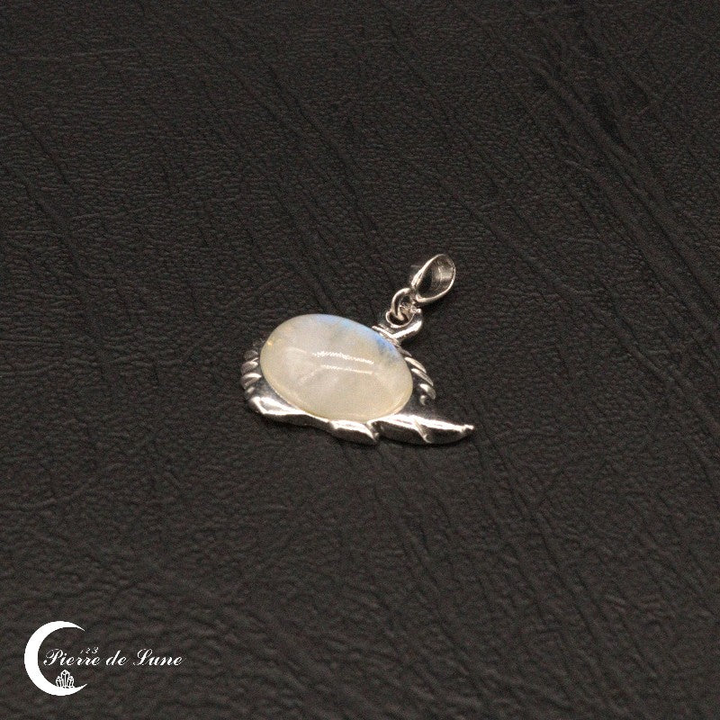 Pendentif solitaire (Niglo) hypoallergénique avec Pierre de Lune ovale