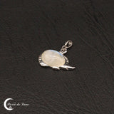 Pendentif solitaire (Niglo) hypoallergénique avec Pierre de Lune ovale