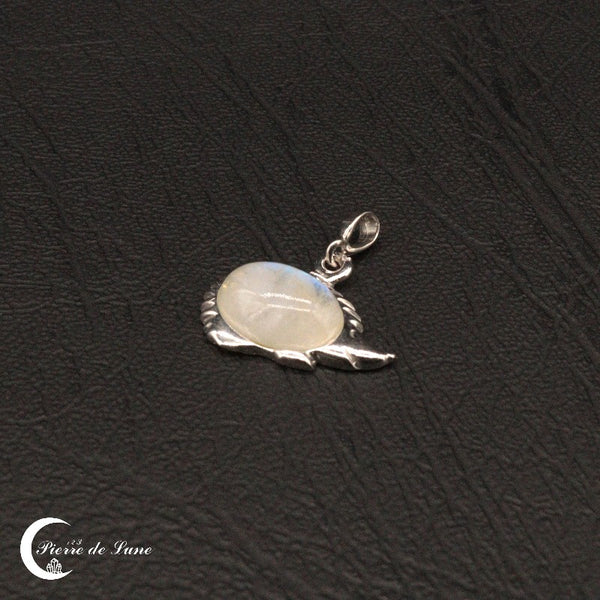 Pendentif solitaire (Niglo) hypoallergénique avec Pierre de Lune ovale