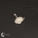 Pendentif femme (Niglo) Pierre de Lune ovale 10x12mm et argent rhodié brillant