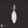 Pendentif argent rhodié modèle (Jasmin) avec pierre de lune Marquise