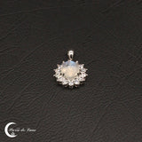 Pendentif pierre de lune naturelle argent 925 (Jasmine)