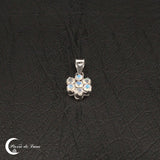 Pendentif pierre de lune fleur argent 925 (Marguerite)