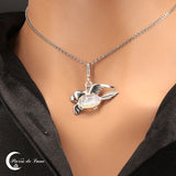 Pendentif pierre de lune ovale argent 925 (Aves)