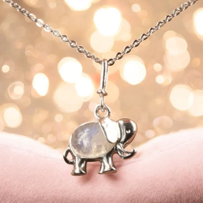 pendentif pierre de lune éléphant 