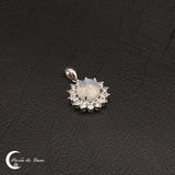 Pendentif pierre de lune naturelle argent 925 (Jasmine)