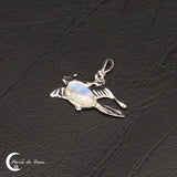 Pendentif pierre de lune ovale argent 925 (Aves)