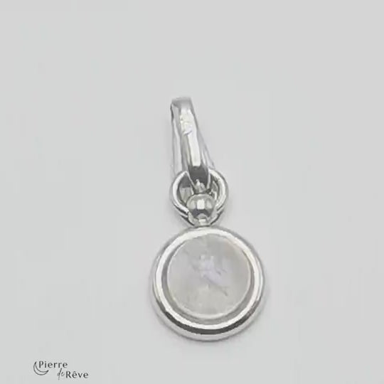 pendentif en argent 925 et pierre de lune véritable naturelle bijoux pour femme