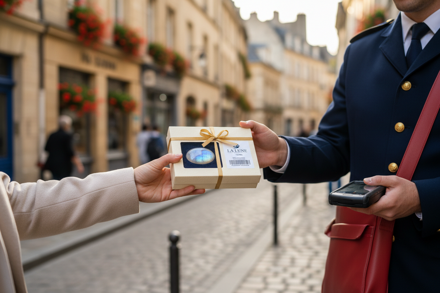 Suivi de commande bijou en pierre de lune – livraison suivie depuis la France sous 12/24h La Poste